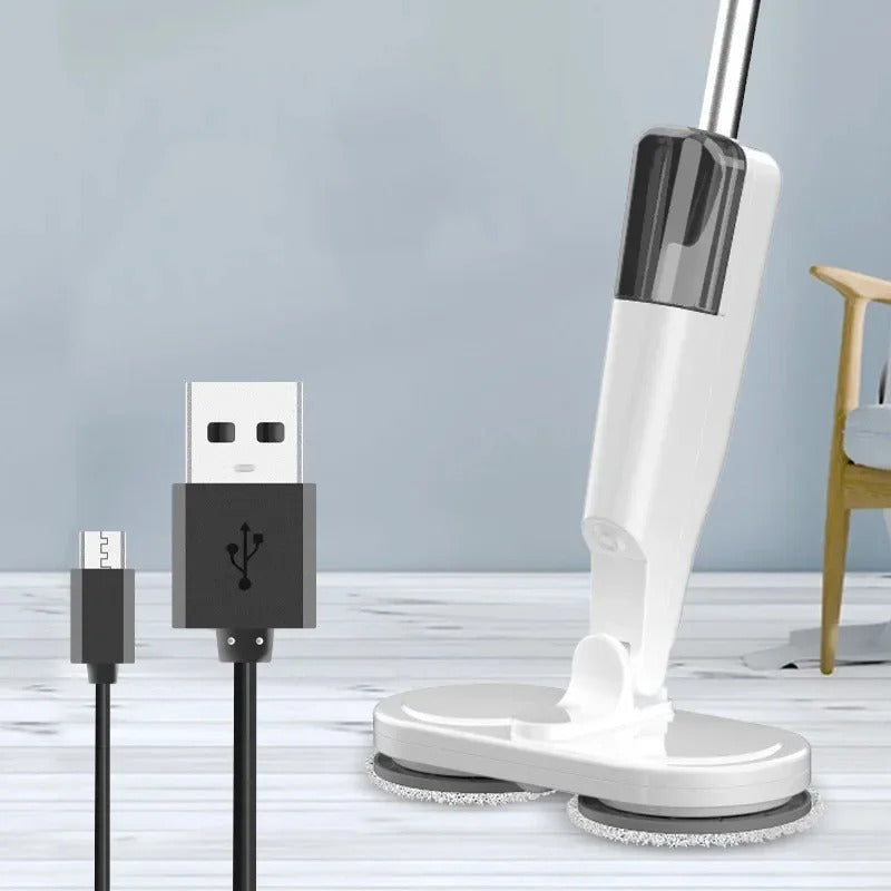 Wireless Electric Floor Mop โ USB Rechargeable Spray Mop with Water Mist