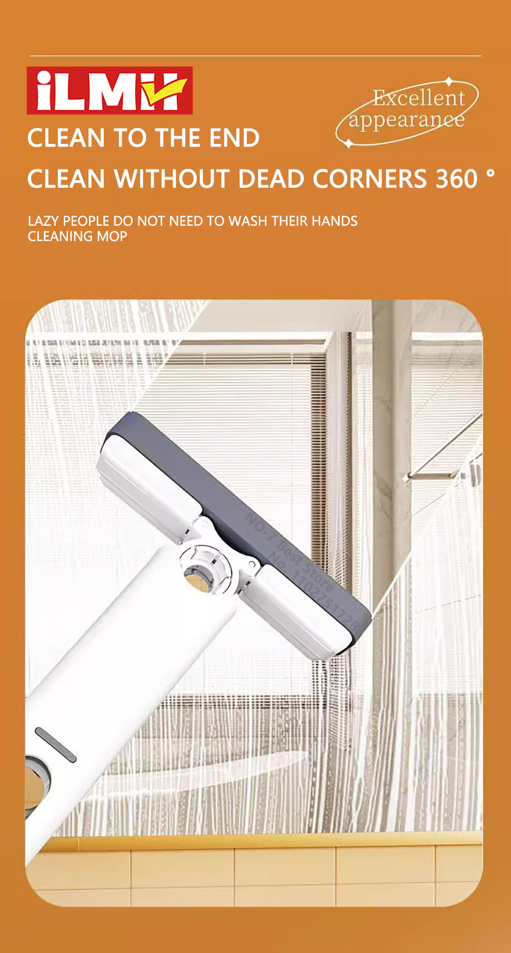 Mini Self-Squeezing Sponge Mop – Foldable Portable Cleaning Tool