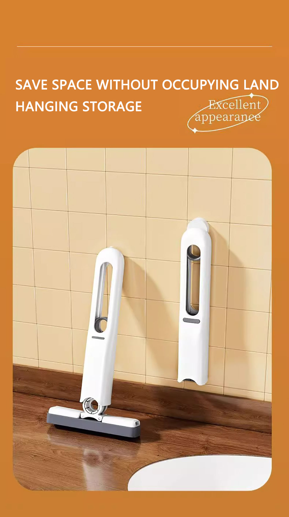 Mini Self-Squeezing Sponge Mop – Foldable Portable Cleaning Tool
