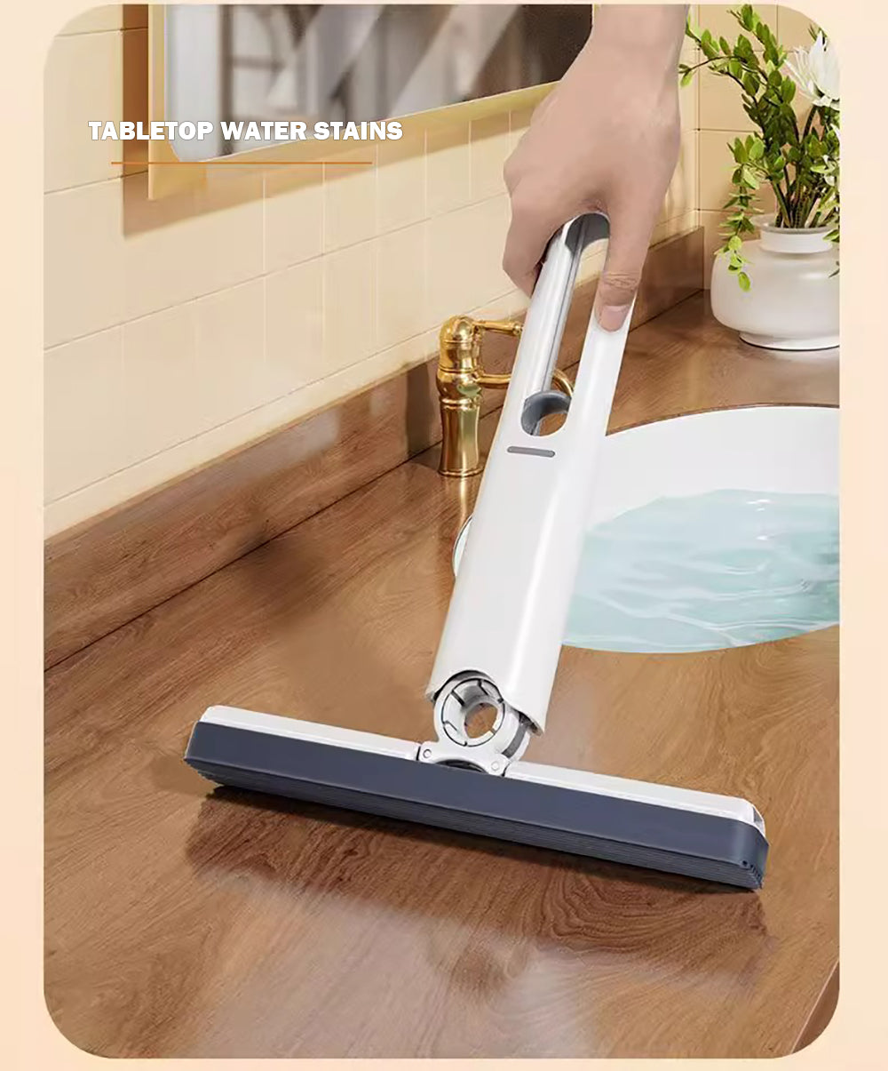 Mini Self-Squeezing Sponge Mop – Foldable Portable Cleaning Tool