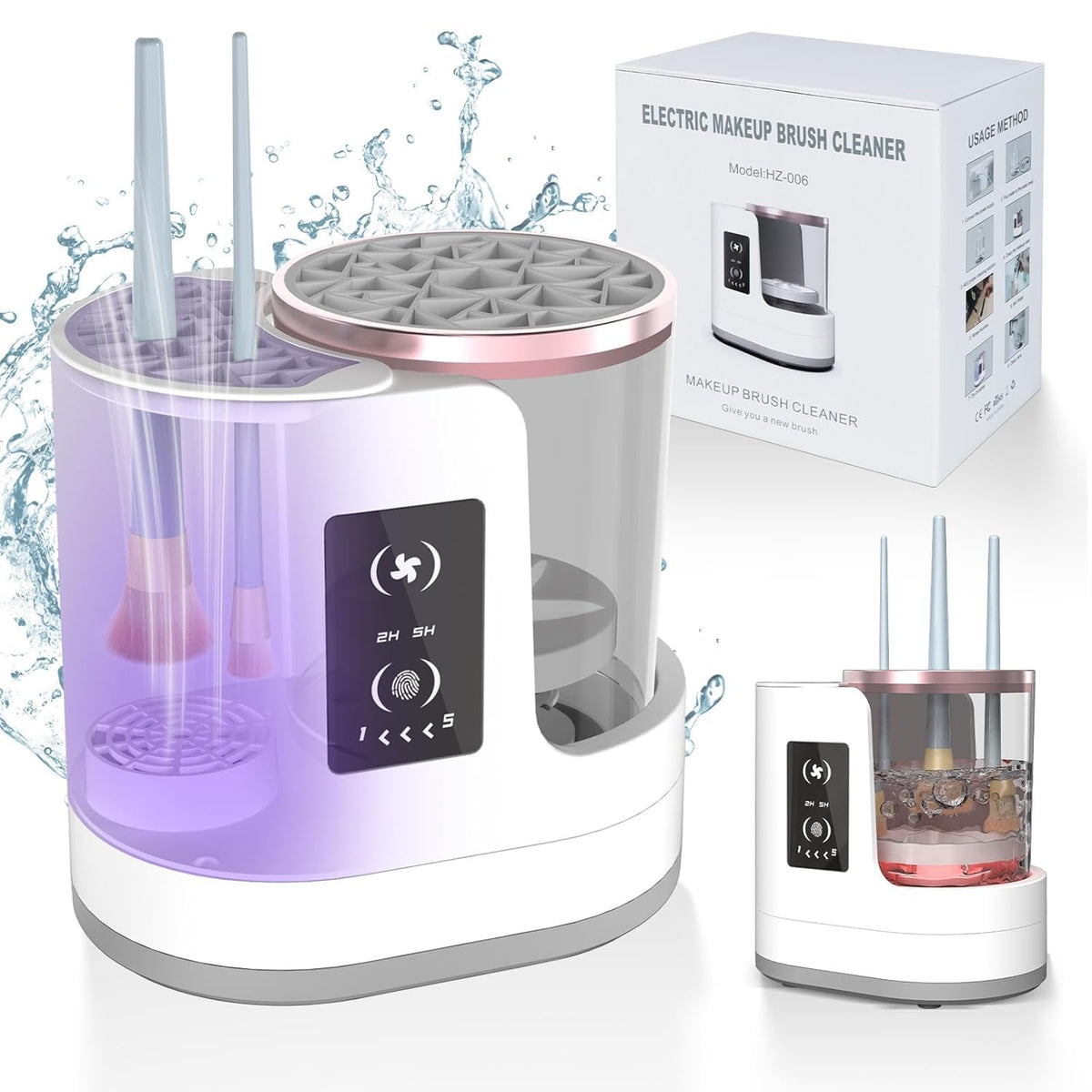 Electric Makeup Brush Cleaner – Automatic Rotating Brush Washing & Dryer