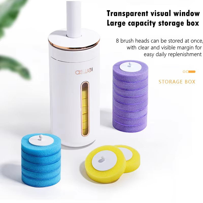 Wall Hanging Disposable Toilet Brush, Sanitary Bathroom Toilet Cleaner Brush
