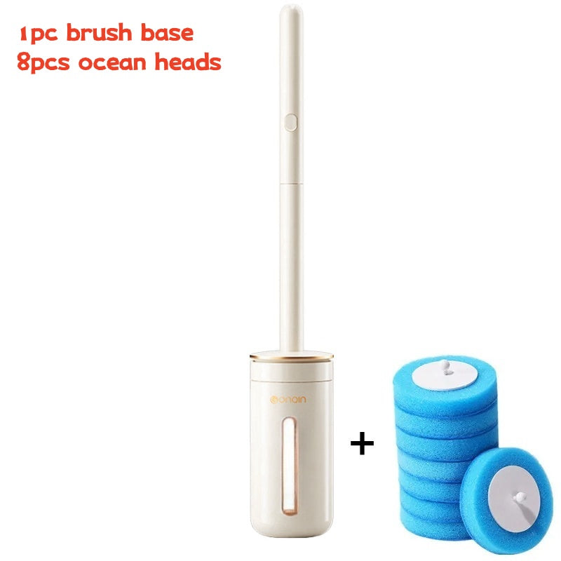 Wall Hanging Disposable Toilet Brush, Sanitary Bathroom Toilet Cleaner Brush