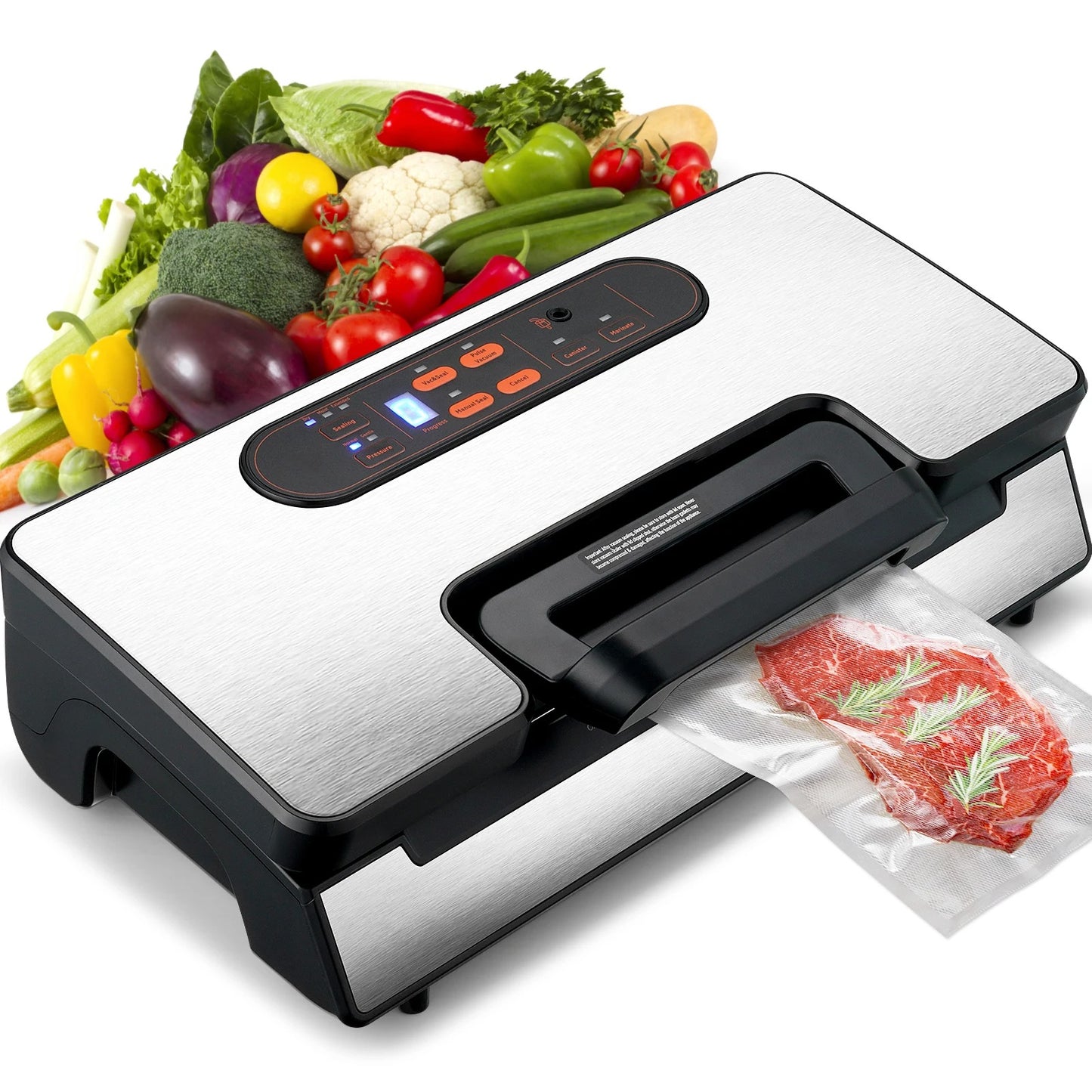 Vacuum Sealer Machine, 130W Food Sealer with 10 Bags
