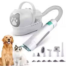7-in-1 Pet Grooming Vacuum Kit – Dog & Cat Hair Remover & Deshedding Tool