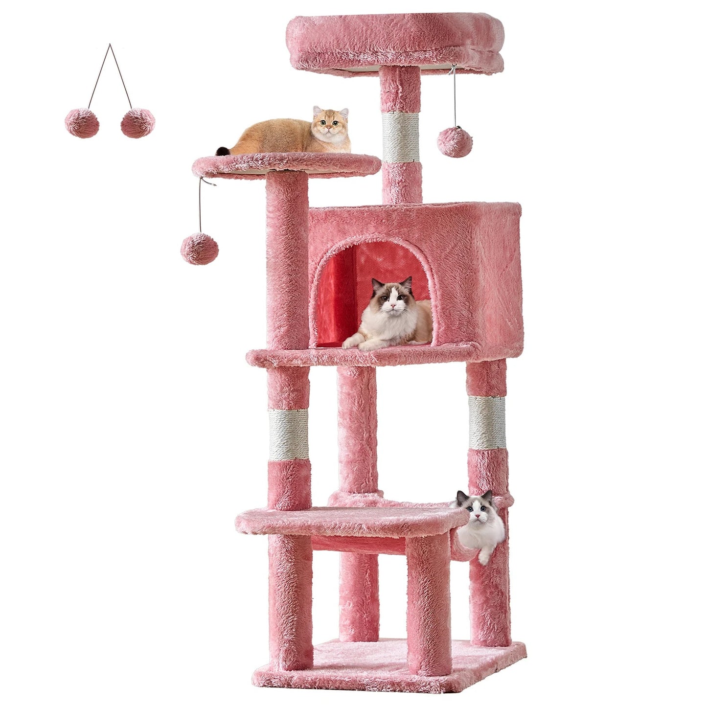 JHK 44-Inch Cat Tree – Multi-Level Cat Tower with Scratching Posts