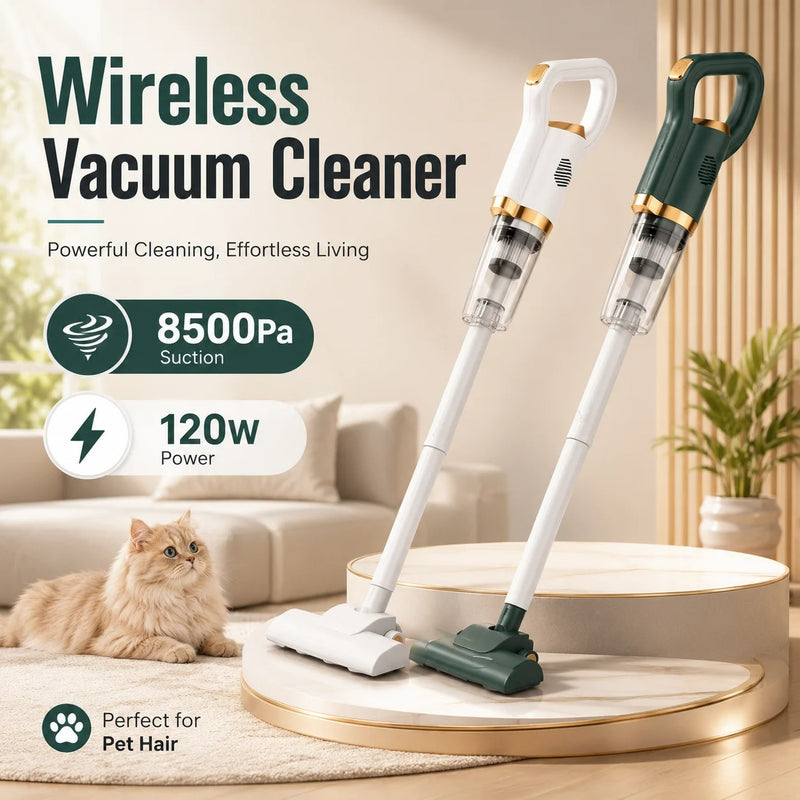 8500Pa Cordless Handheld Vacuum – 120W Portable Car & Home Cleaner