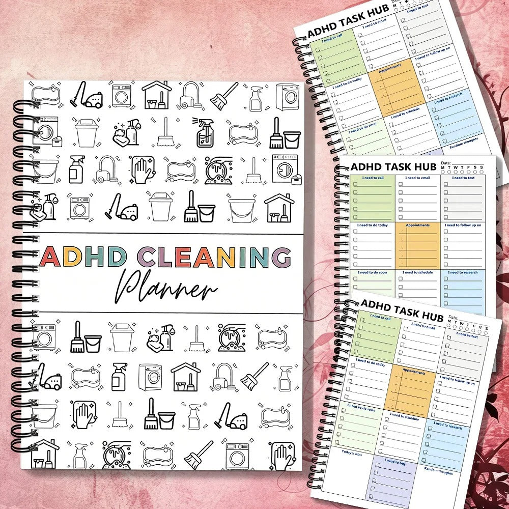Cleaning Planner Notebook – Daily Chore Schedule & Home Organization Journal