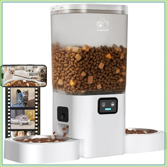 Smart Automatic Pet Feeder with Dual 1080P Cameras – 7L, 5G WiFi
