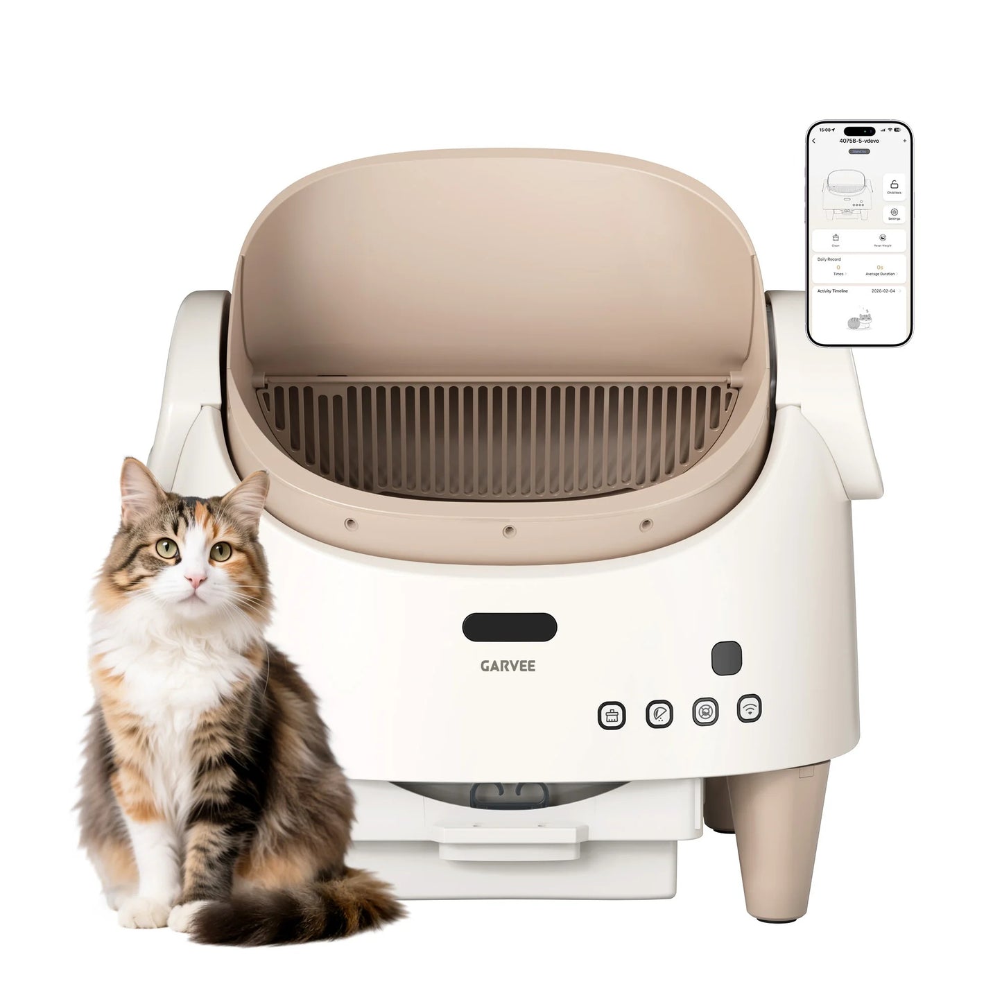 Smart Self-Cleaning Cat Litter Box – App-Controlled Automatic Toilet