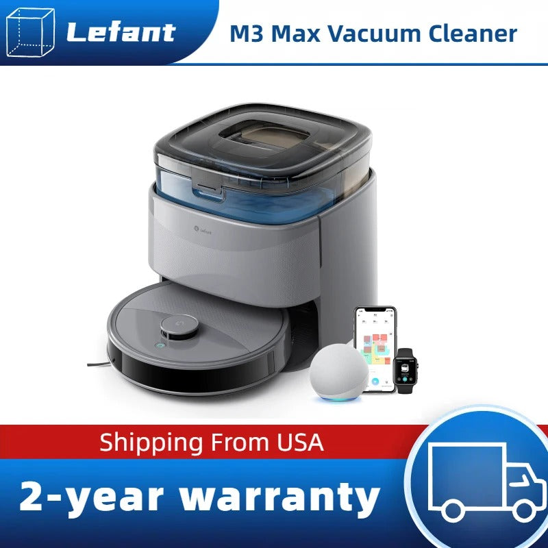 Lefant M3 Max Robot Vacuum & Mop – 20,000Pa Suction, Auto Mop Washing
