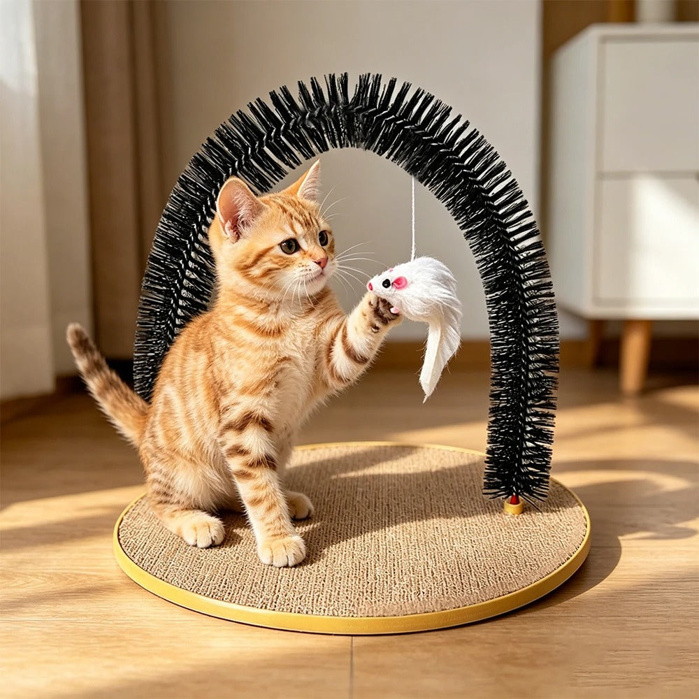 Automatic Cat Grooming Brush – Self-Grooming Massage & Hair Remover