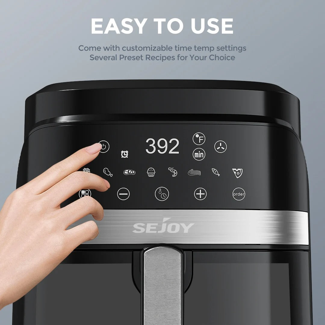 Sejoy 6-Quart 8-in-1 Air Fryer – Roast, Bake, Dehydrate & More