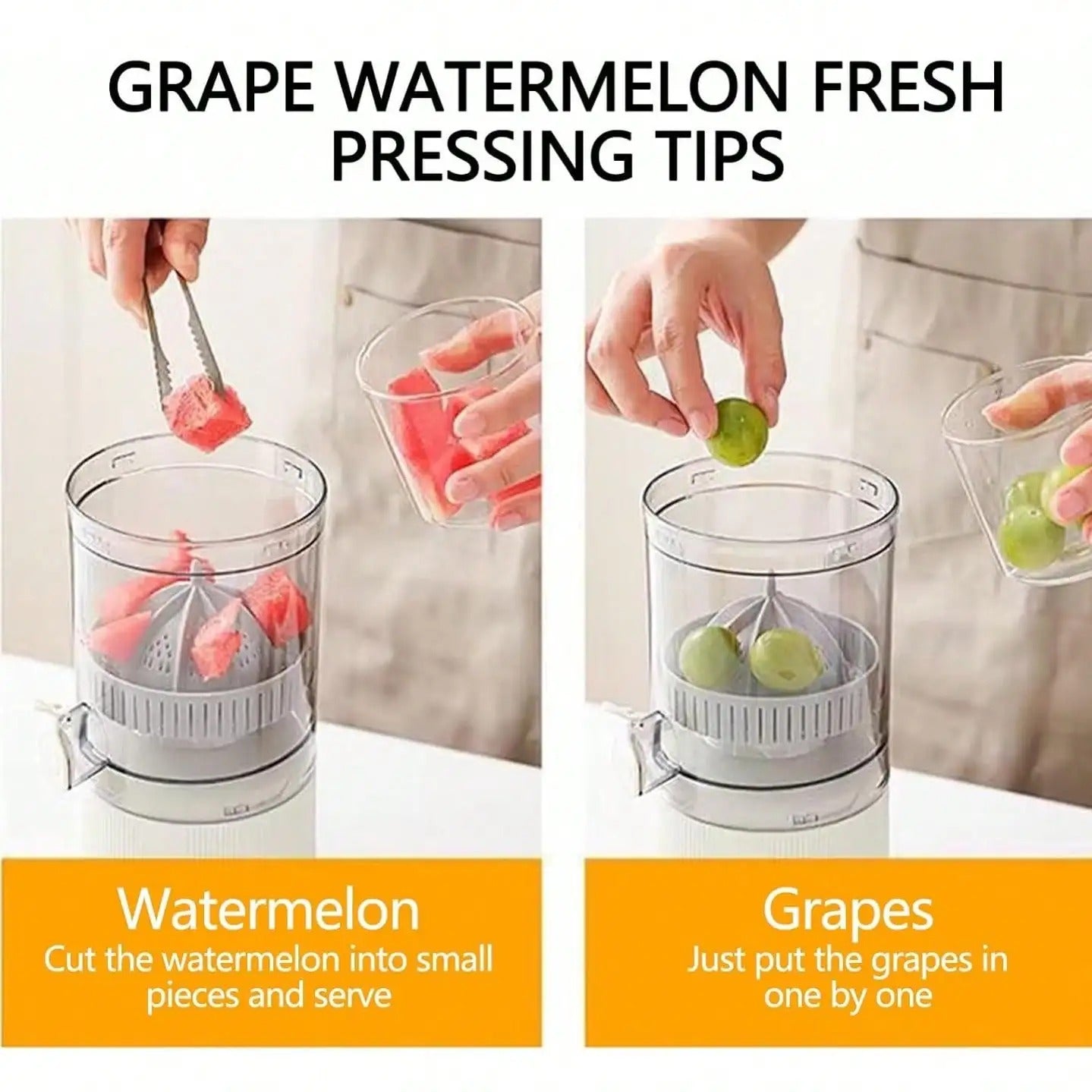 USB Rechargeable Citrus Juicer – Fast Orange & Lemon Juice Extractor