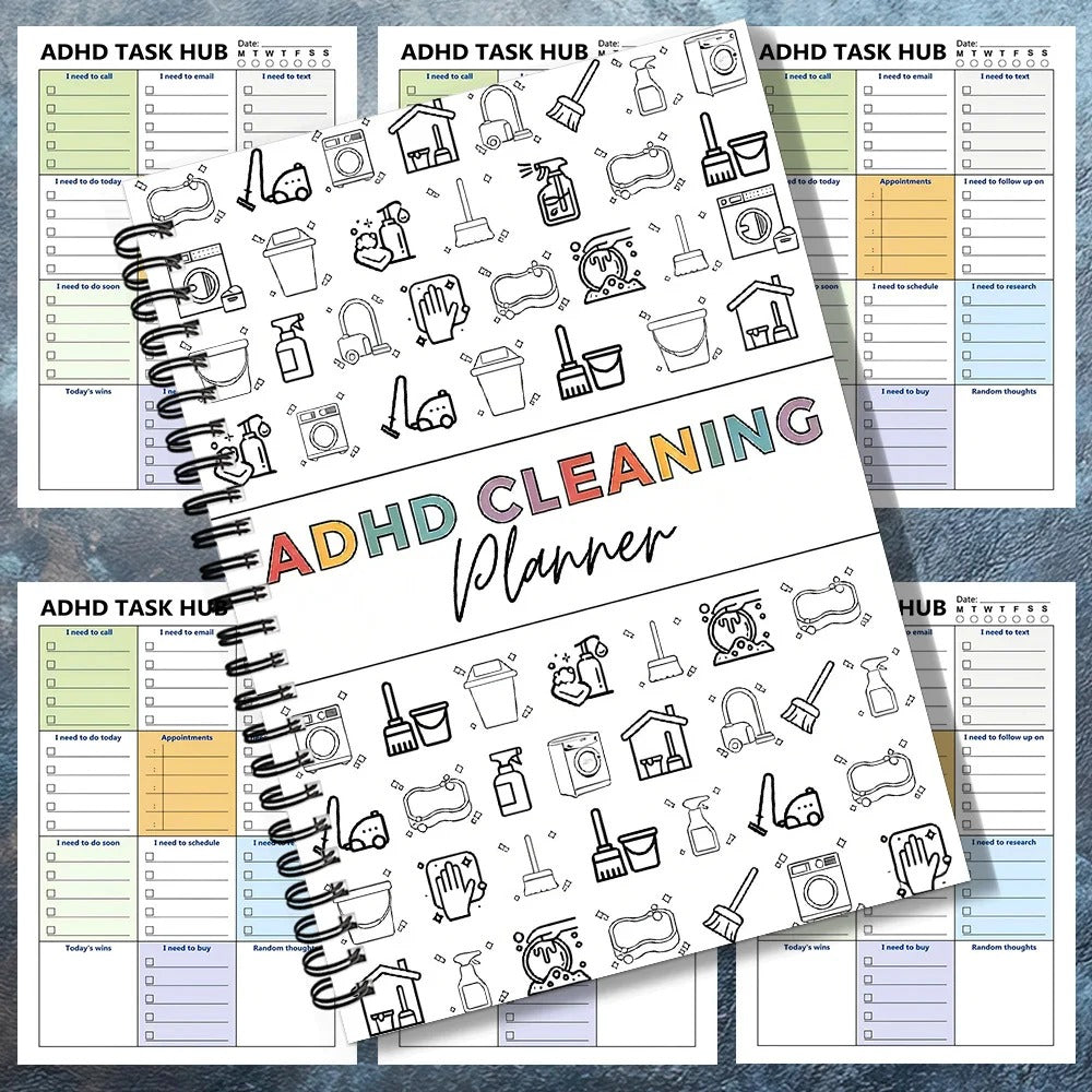Cleaning Planner Notebook – Daily Chore Schedule & Home Organization Journal