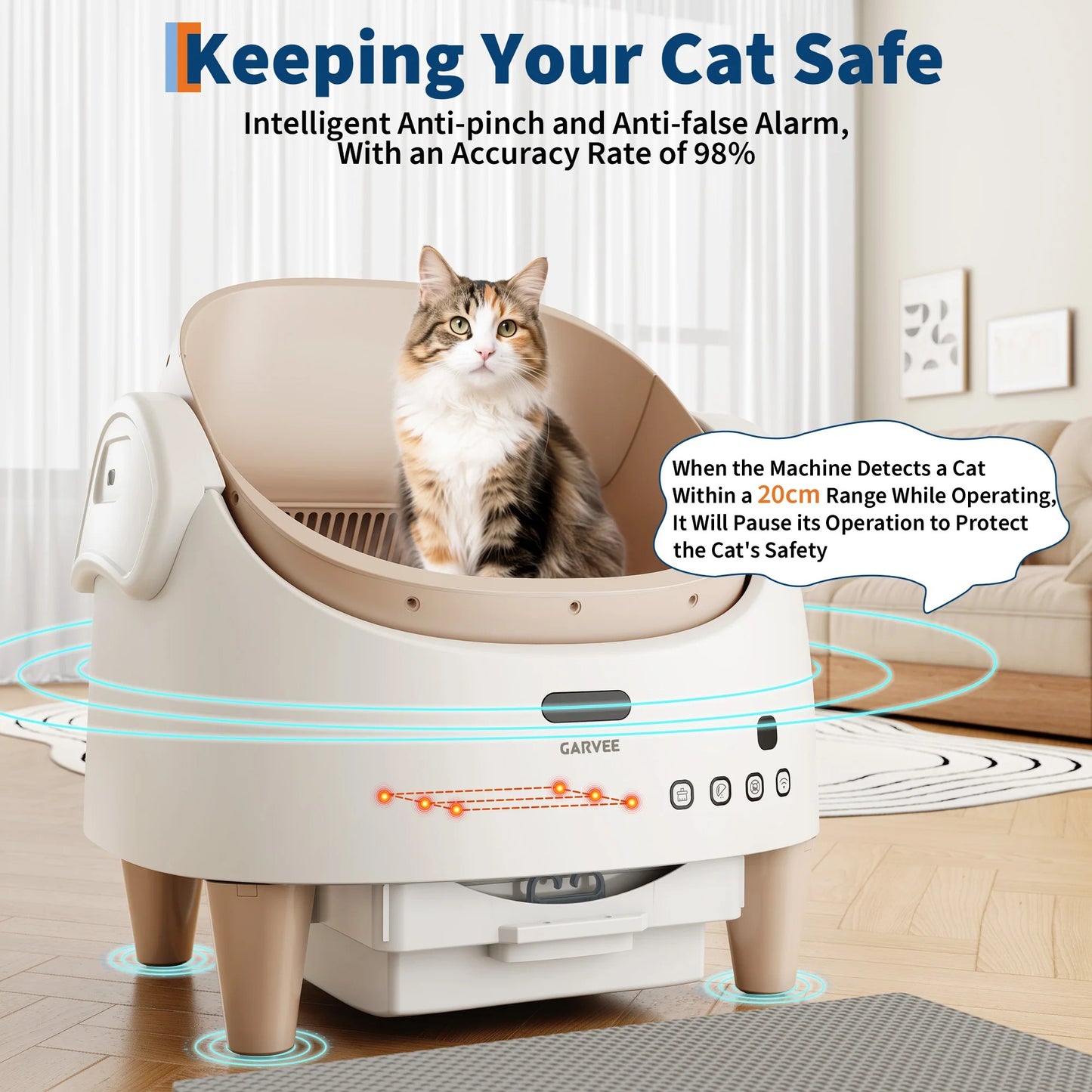 Smart Self-Cleaning Cat Litter Box – App-Controlled Automatic Toilet