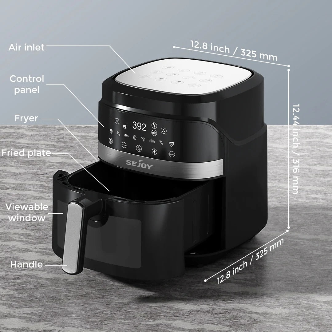 Sejoy 6-Quart 8-in-1 Air Fryer – Roast, Bake, Dehydrate & More