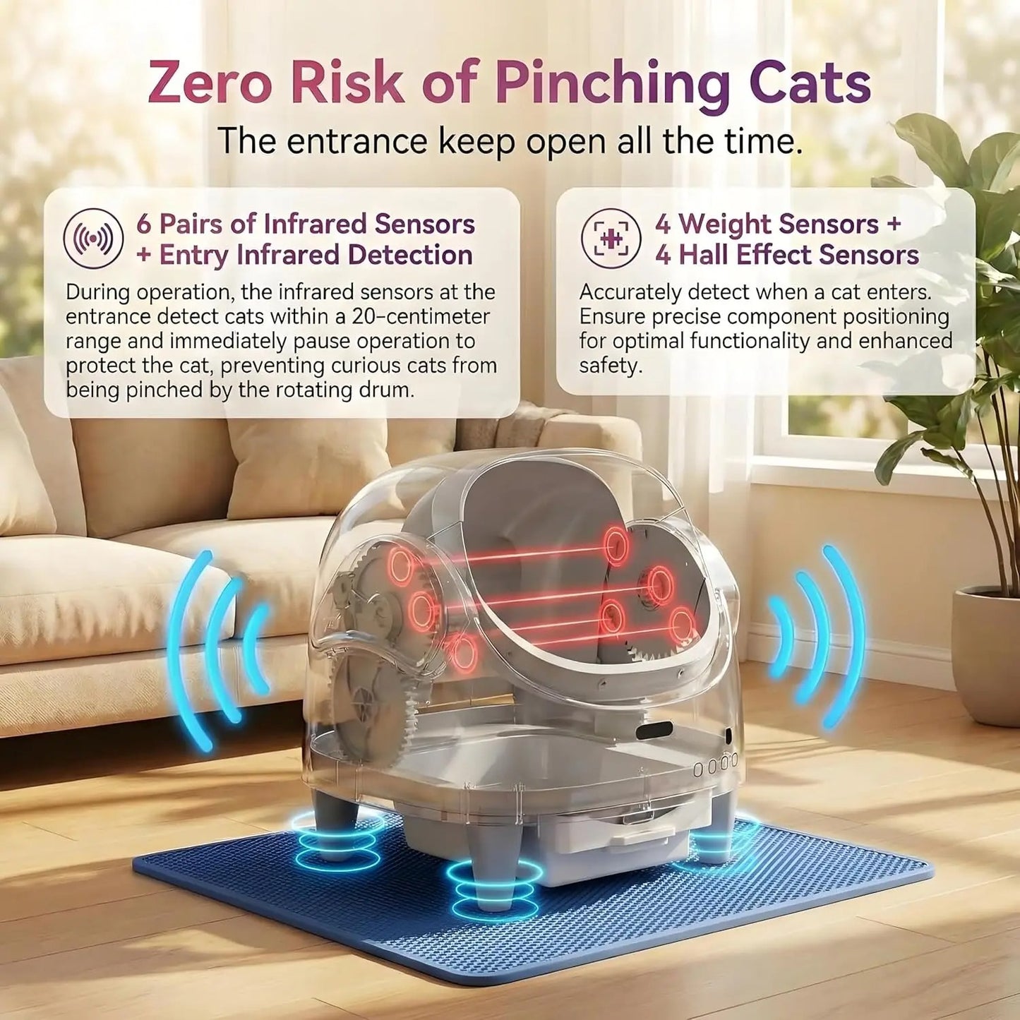 Smart Self-Cleaning Cat Litter Box – App-Controlled Automatic Toilet