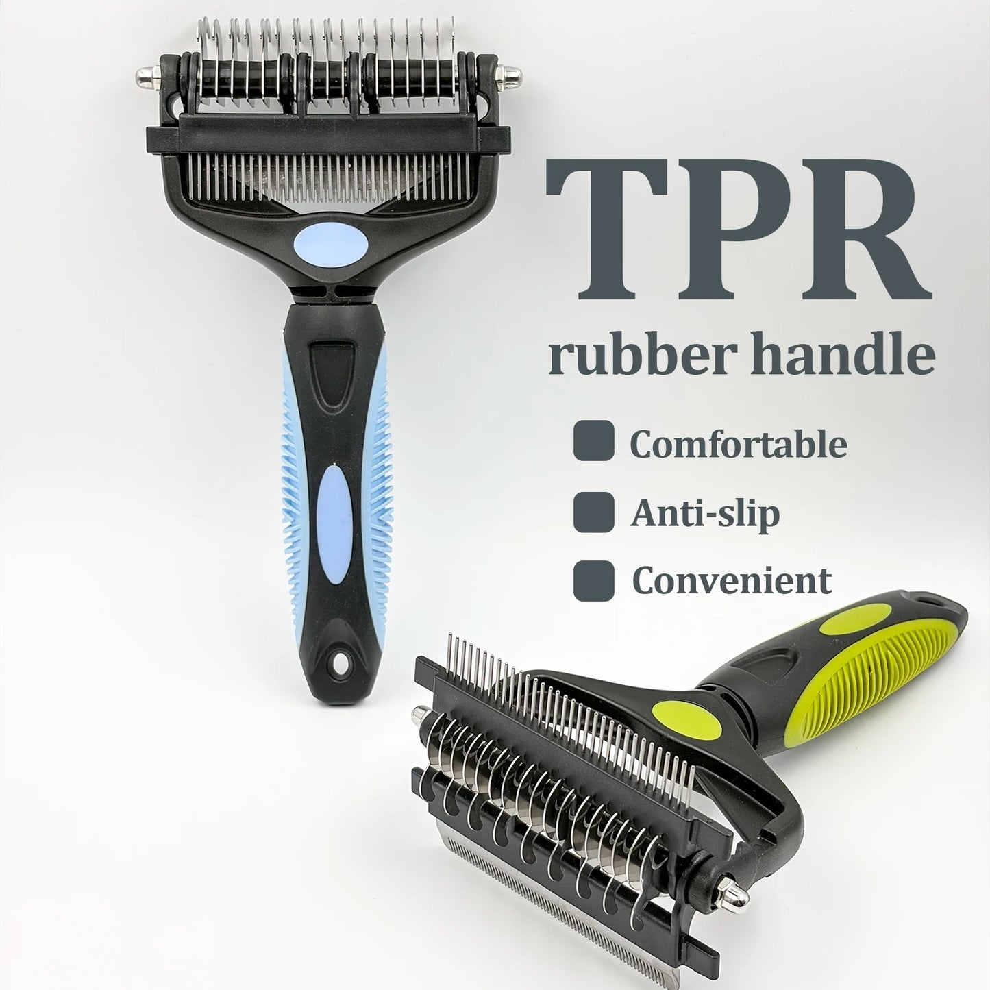 3-in-1 Pet Grooming Brush – Double-Sided Deshedding & Fur Knot Comb