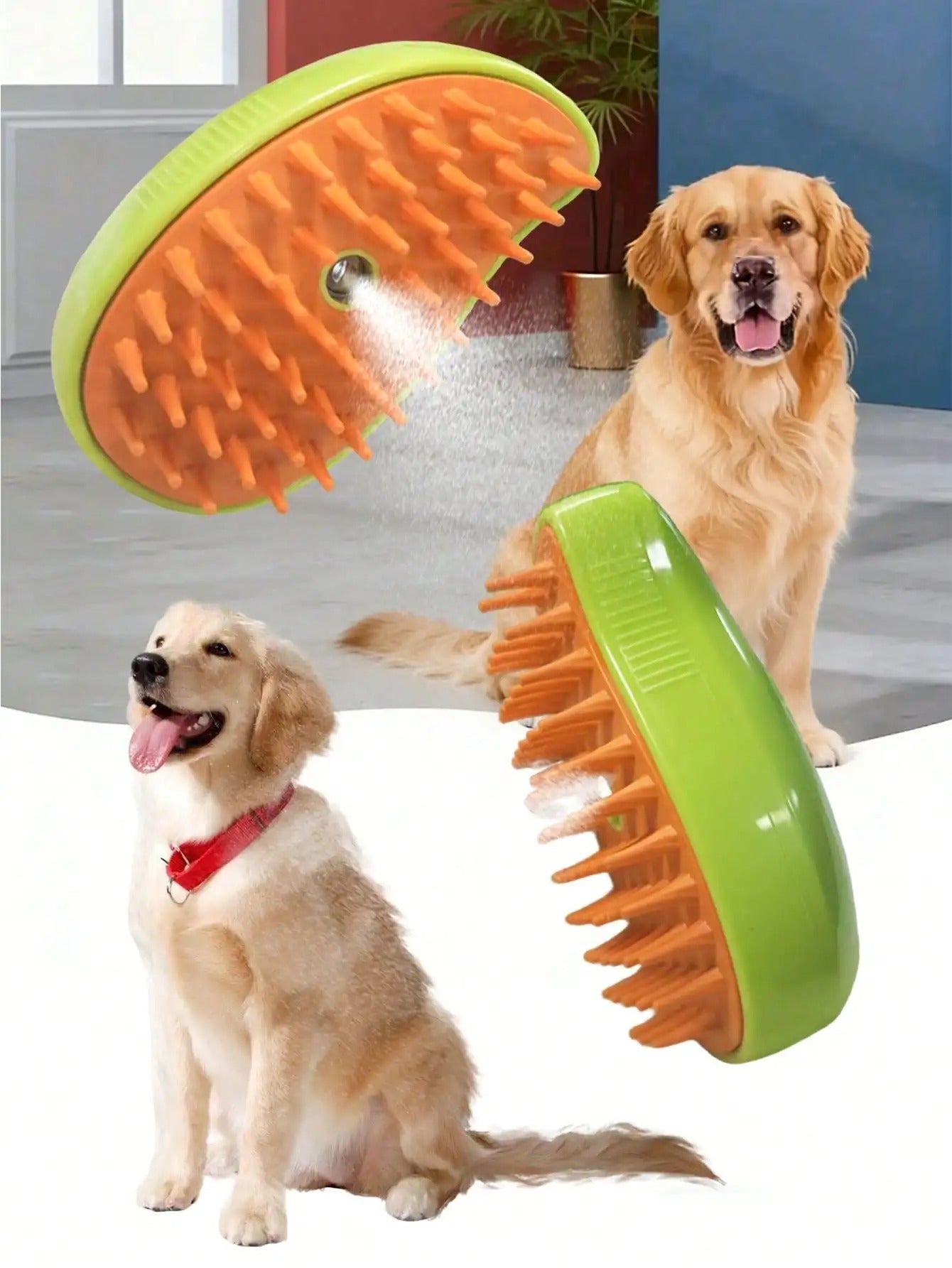 Cat Steam Grooming Brush – Gentle Hair Remover & Deshedding Brush