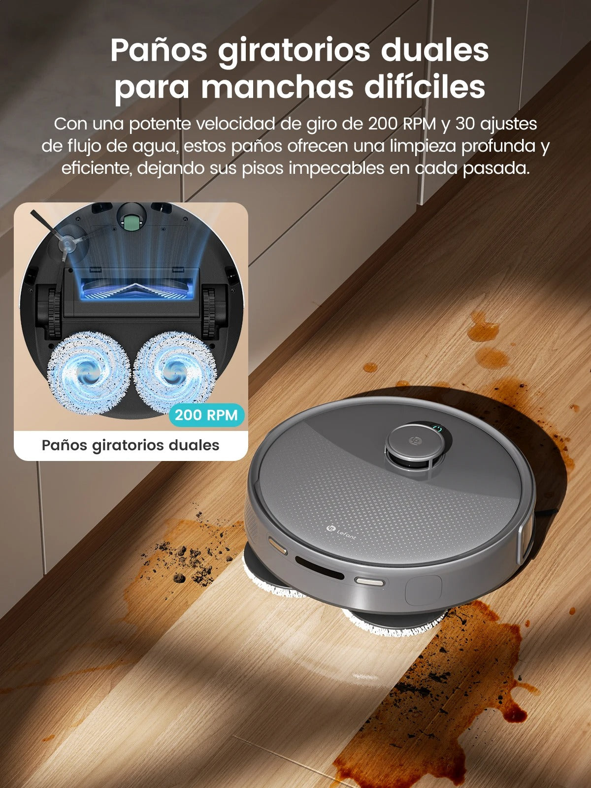 Lefant M3 Max Robot Vacuum & Mop – 20,000Pa Suction, Auto Mop Washing