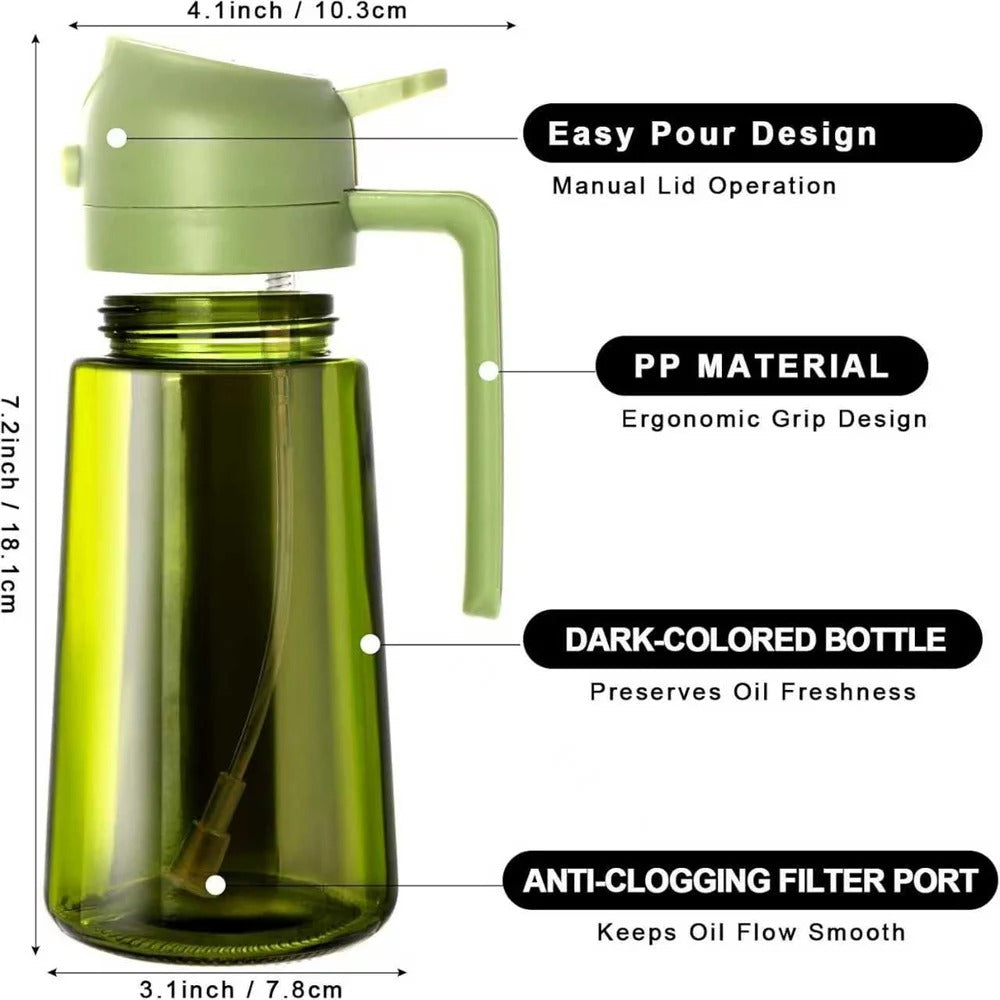 Olive Oil Dispenser,Sprayer for Cooking 2 in 1- Spray