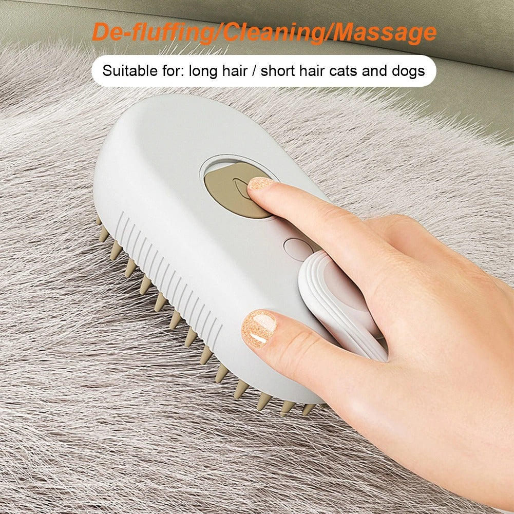 3-in-1 Electric Pet Grooming Brush – Dog & Cat Hair Remover with Massage