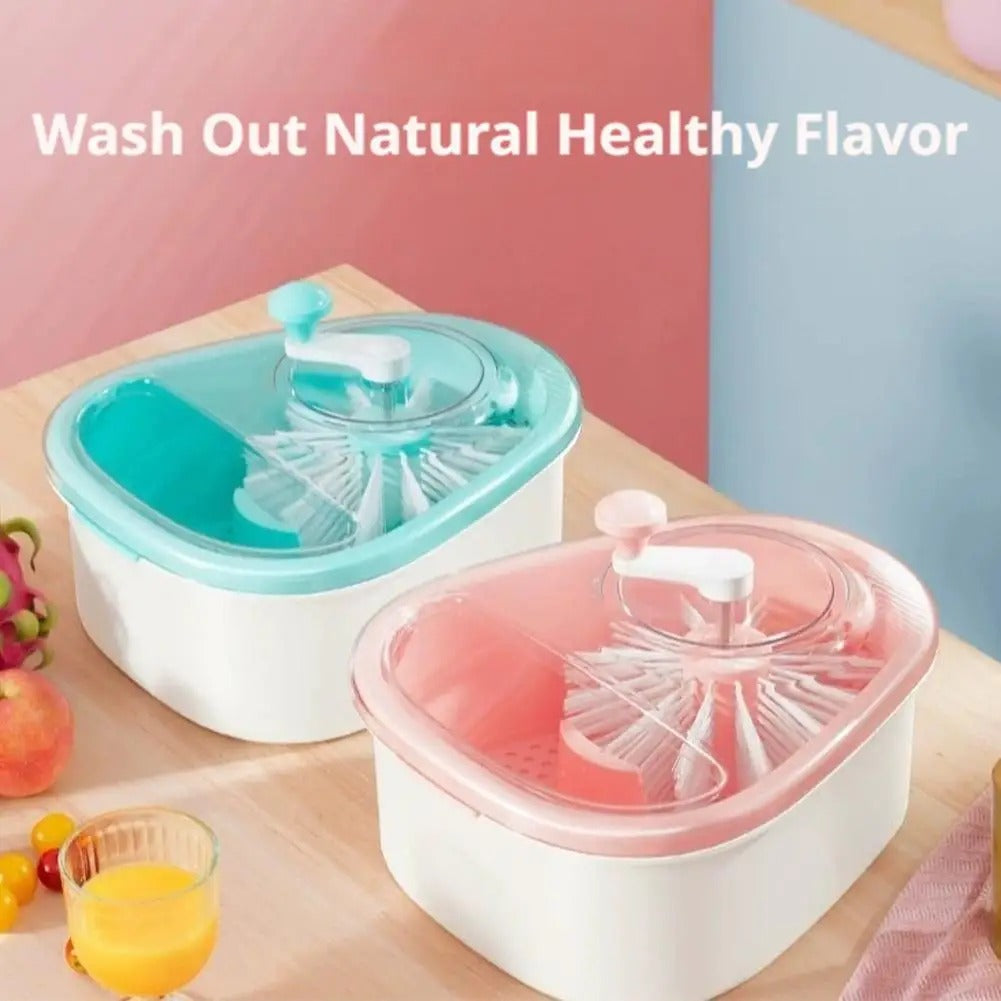 Fruit & Vegetable Washer Spinner – Manual Salad Spinner & Colander