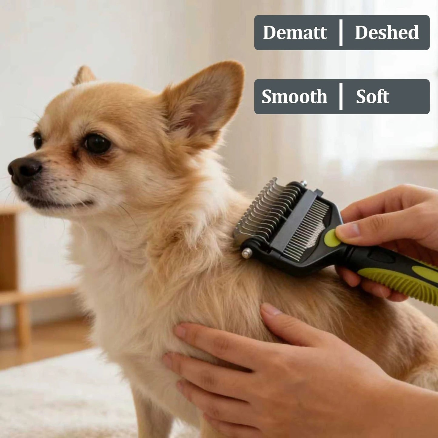 3-in-1 Pet Grooming Brush – Double-Sided Deshedding & Fur Knot Comb
