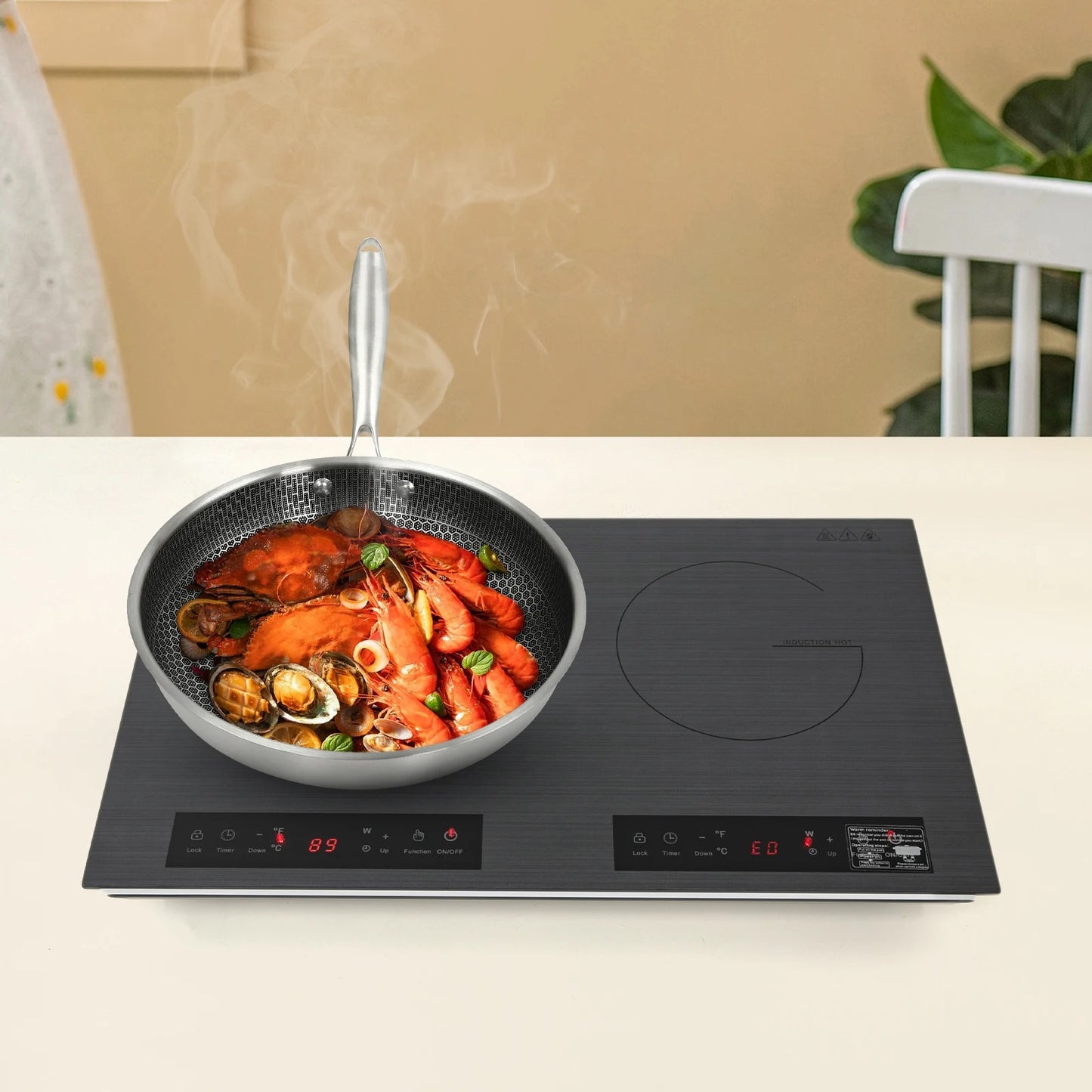 4000W Dual Induction Cooktop – 2-Burner Portable Electric Stove with Touch Control