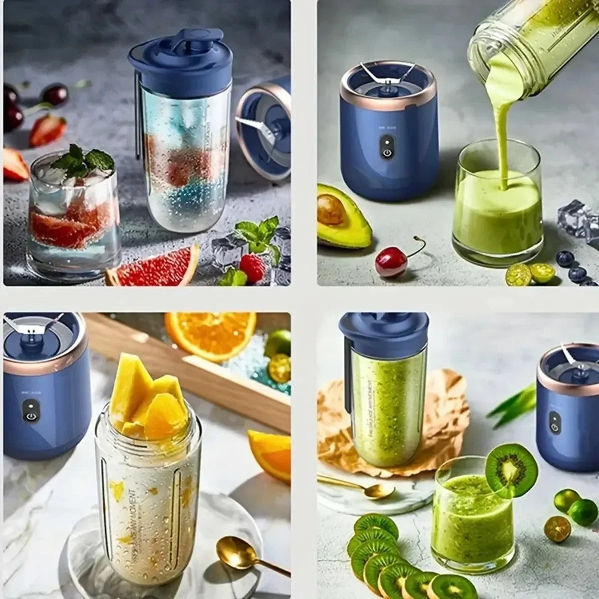 6 Color 400ml Portable USB Blender
