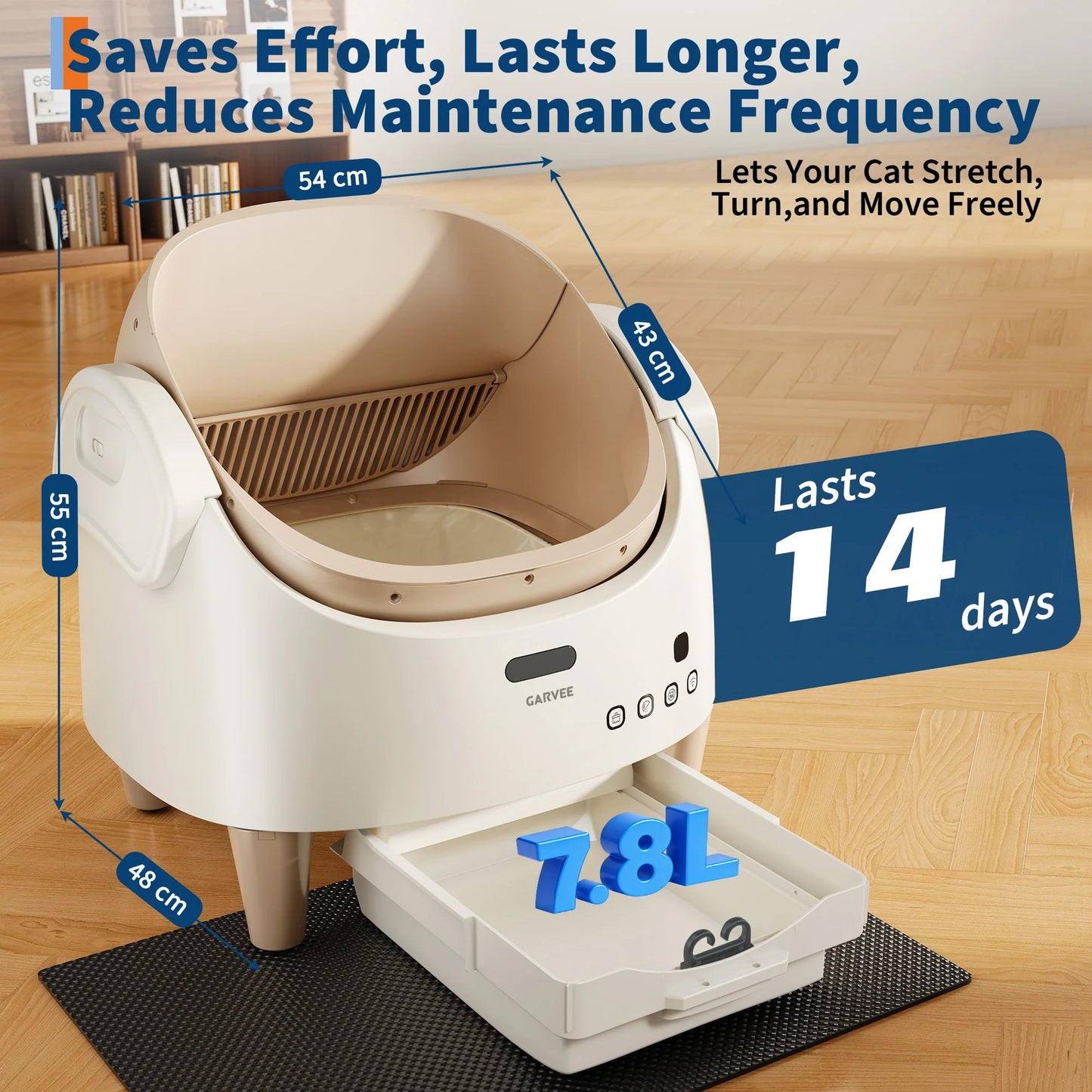 Smart Self-Cleaning Cat Litter Box – App-Controlled Automatic Toilet