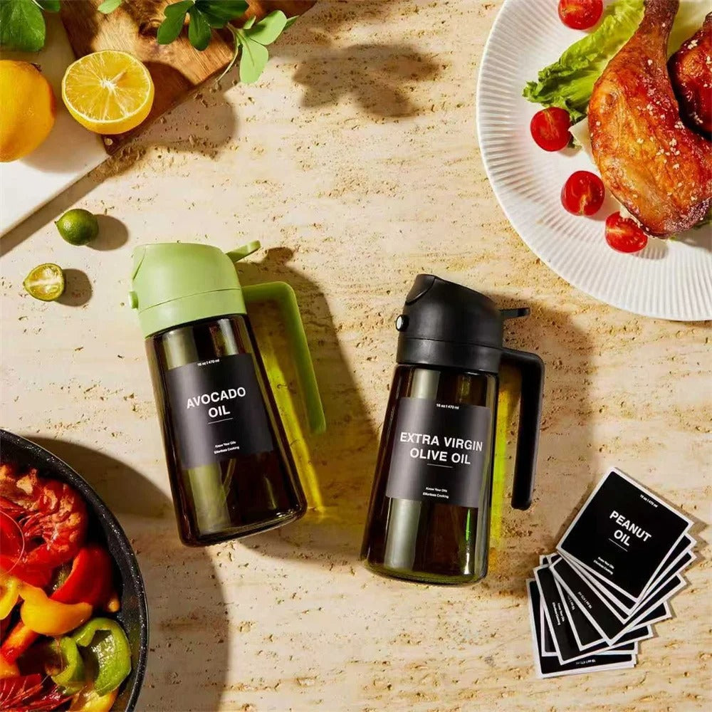 Olive Oil Dispenser,Sprayer for Cooking 2 in 1- Spray