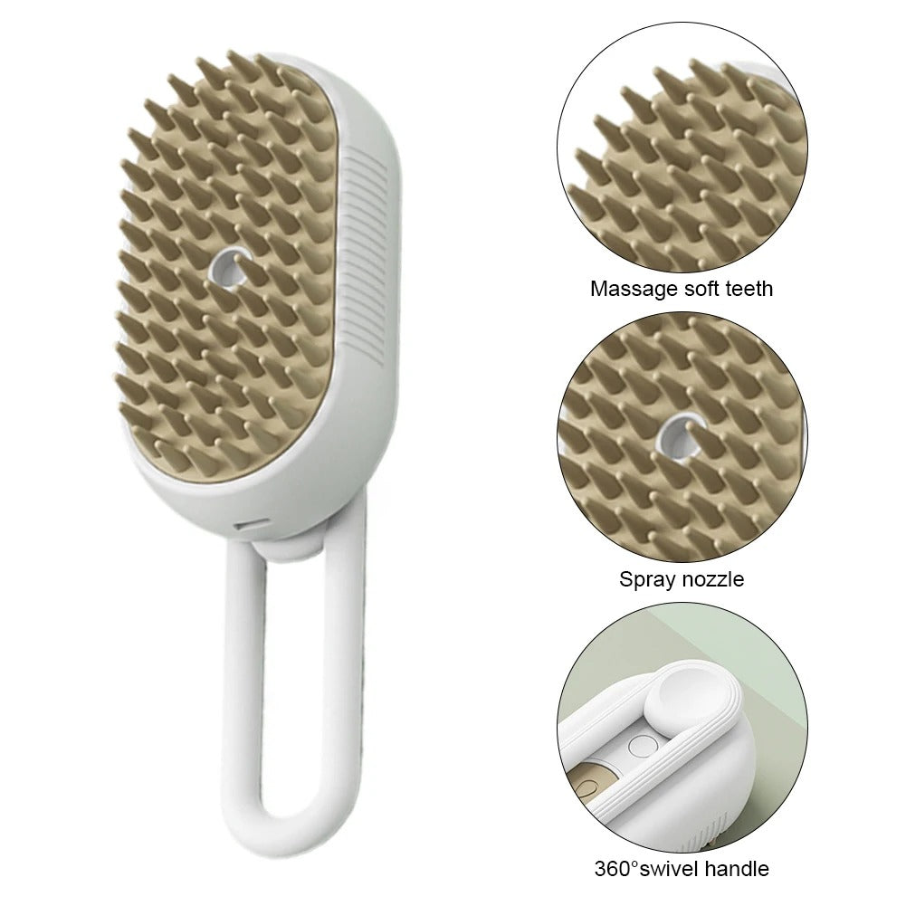3-in-1 Electric Pet Grooming Brush – Dog & Cat Hair Remover with Massage