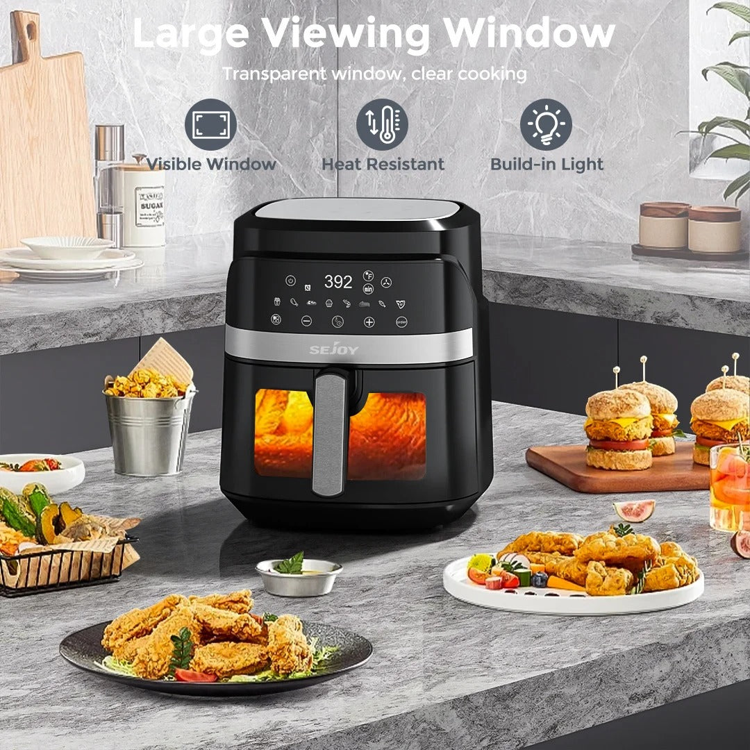 Sejoy 6-Quart 8-in-1 Air Fryer – Roast, Bake, Dehydrate & More