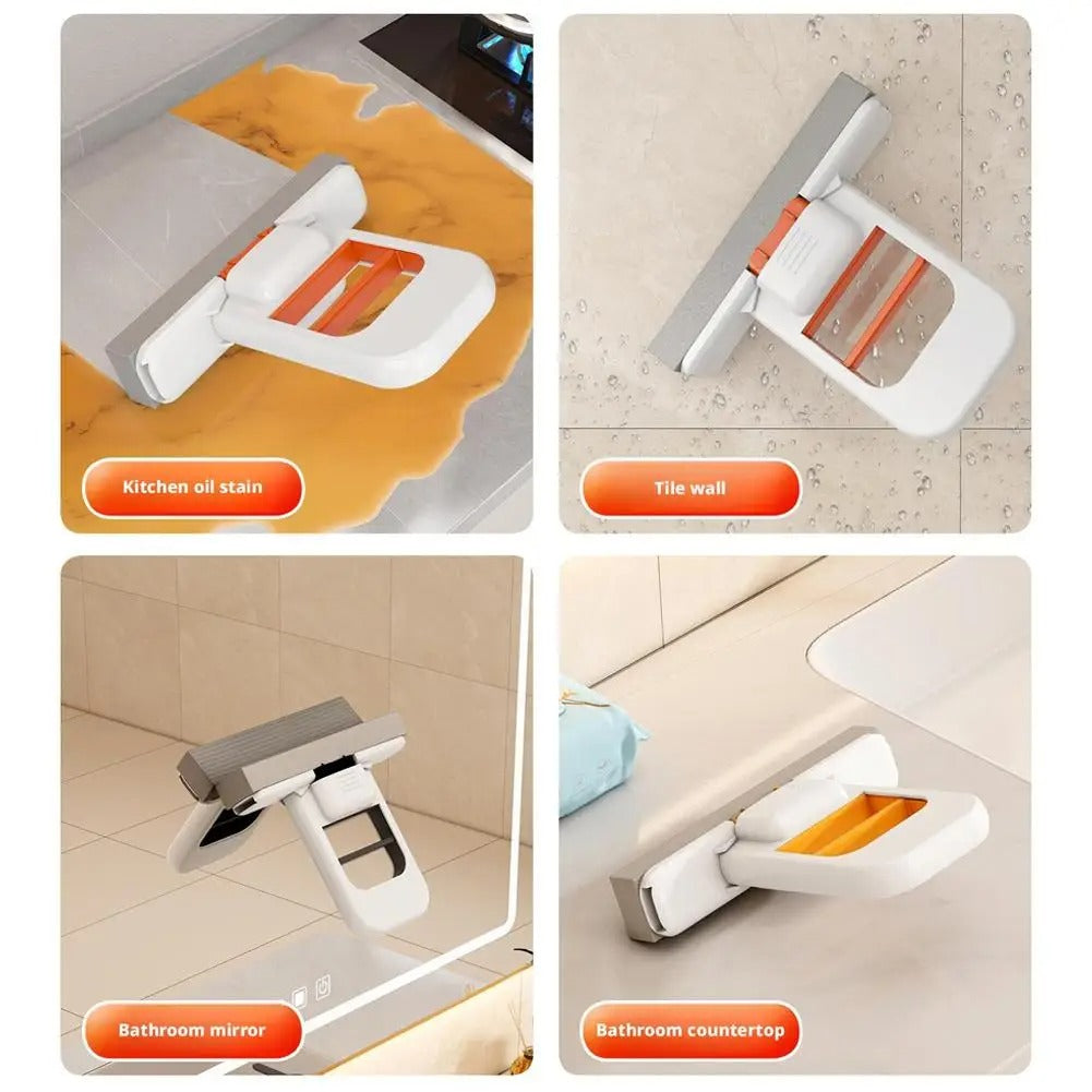 Portable Self-Squeezing Sponge Mop – Mini Foldable Handheld Cleaning Tool
