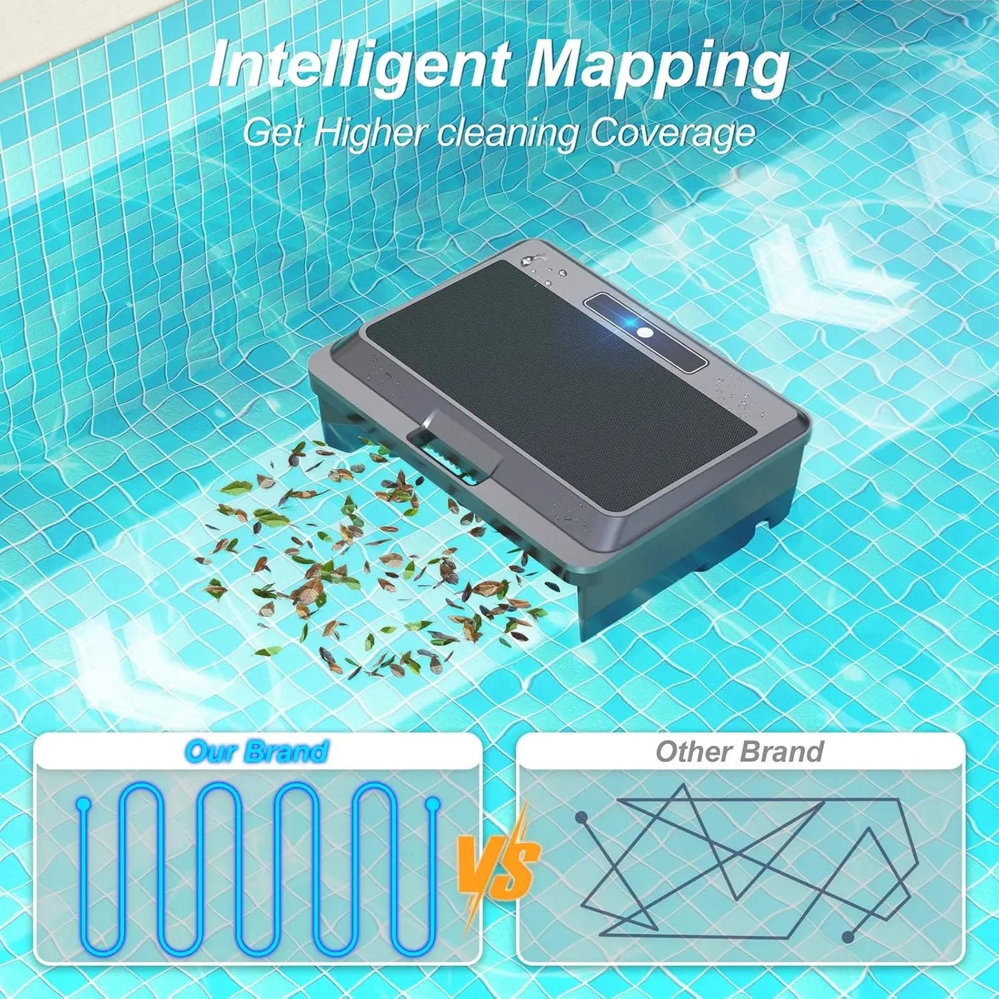Solar Robotic Pool Cleaner with Remote Control – Automatic Pool Skimmer