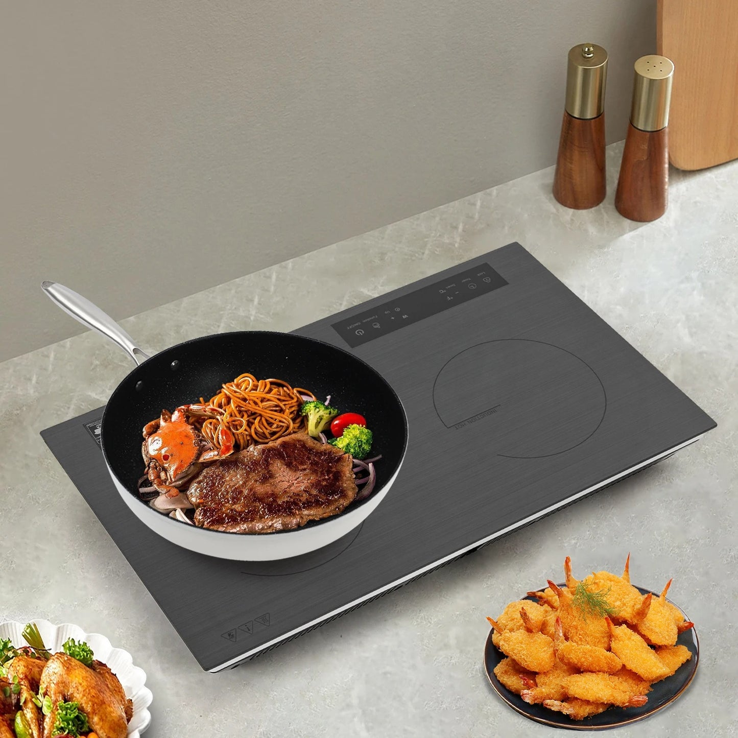 4000W Dual Induction Cooktop – 2-Burner Portable Electric Stove with Touch Control