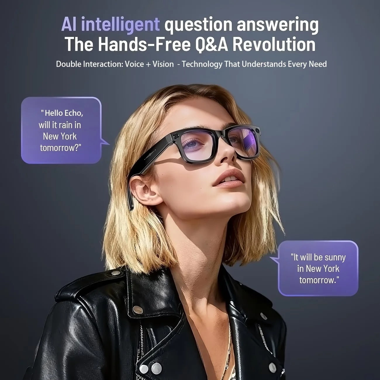 AI Smart Camera Glasses – 8MP Camera, HD Video & 4K Photo Capture