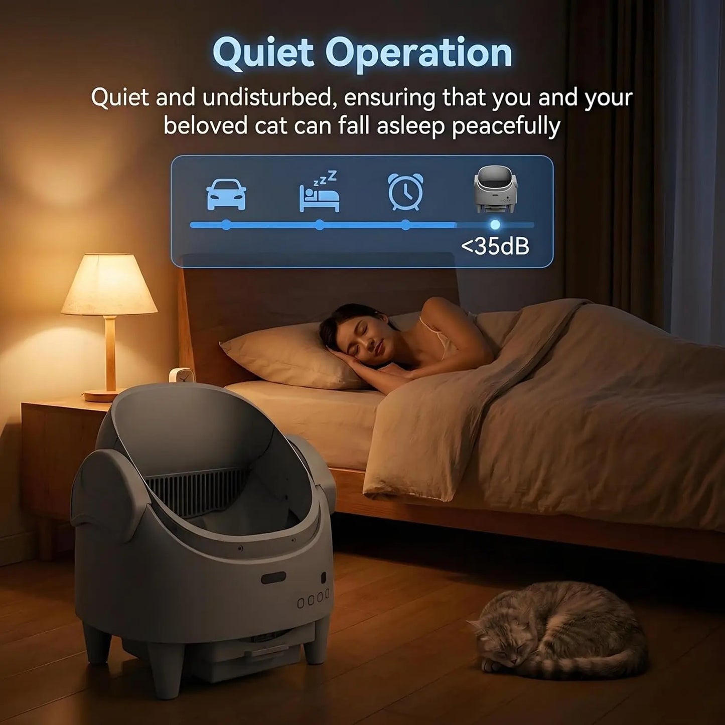 Smart Self-Cleaning Cat Litter Box – App-Controlled Automatic Toilet