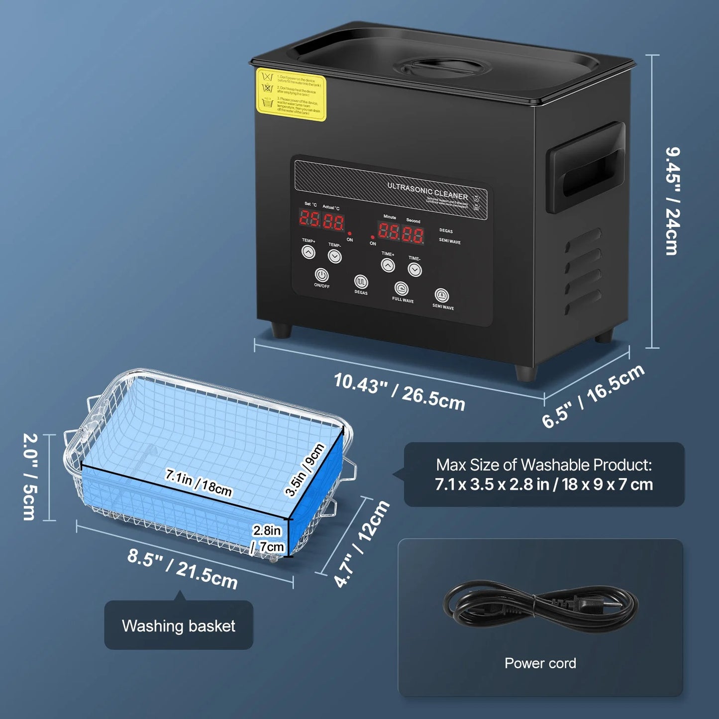 Ultrasonic Cleaner – 2L/3L/6L/10L/15L Portable Cleaning Machine