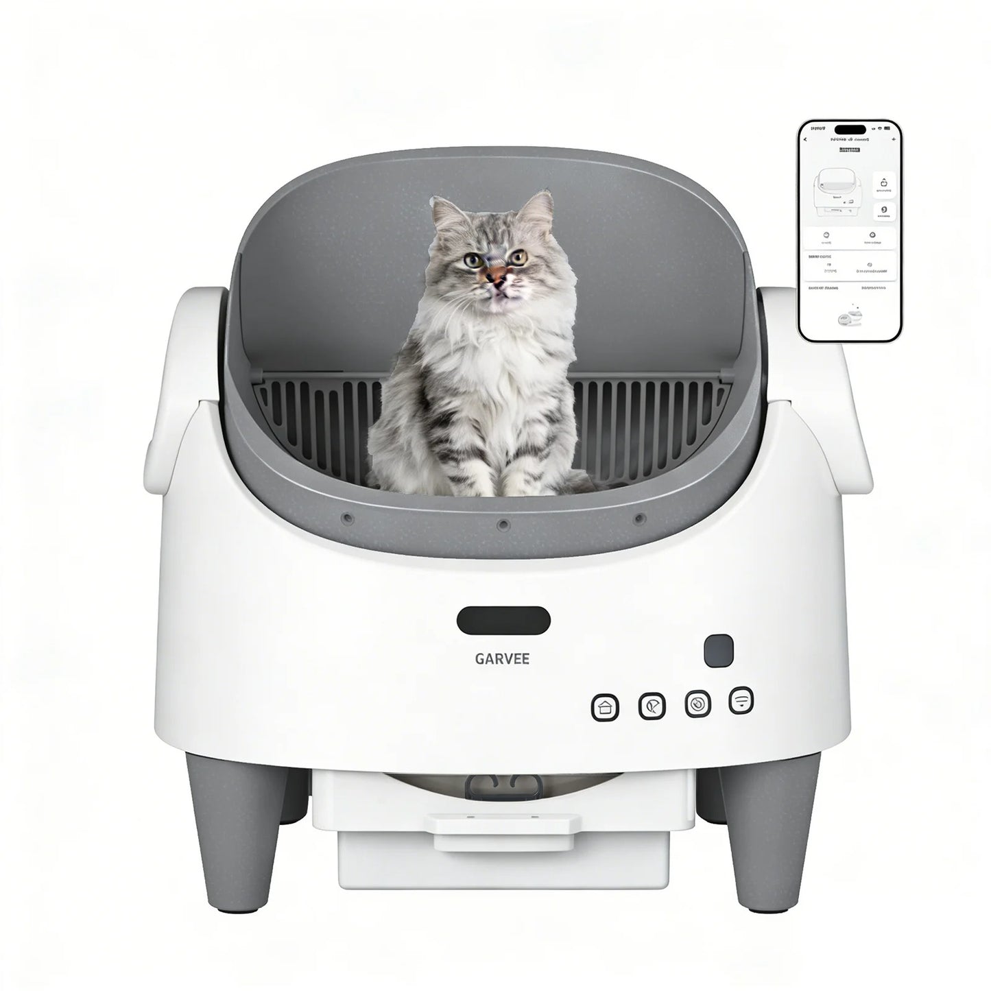 Smart Self-Cleaning Cat Litter Box – App-Controlled Automatic Toilet