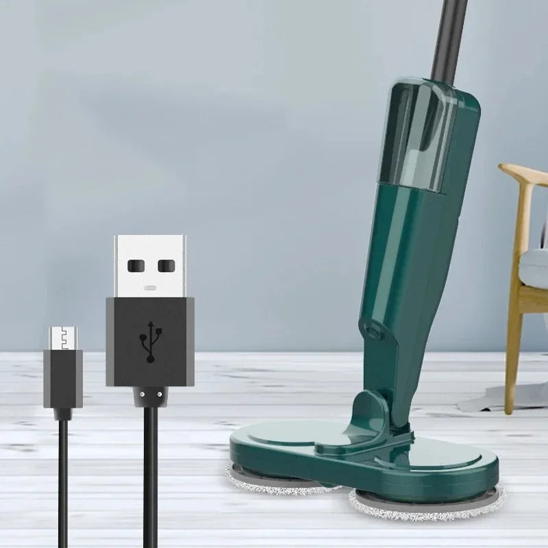 Wireless Electric Floor Mop – USB Rechargeable Spray Mop with Water Mist