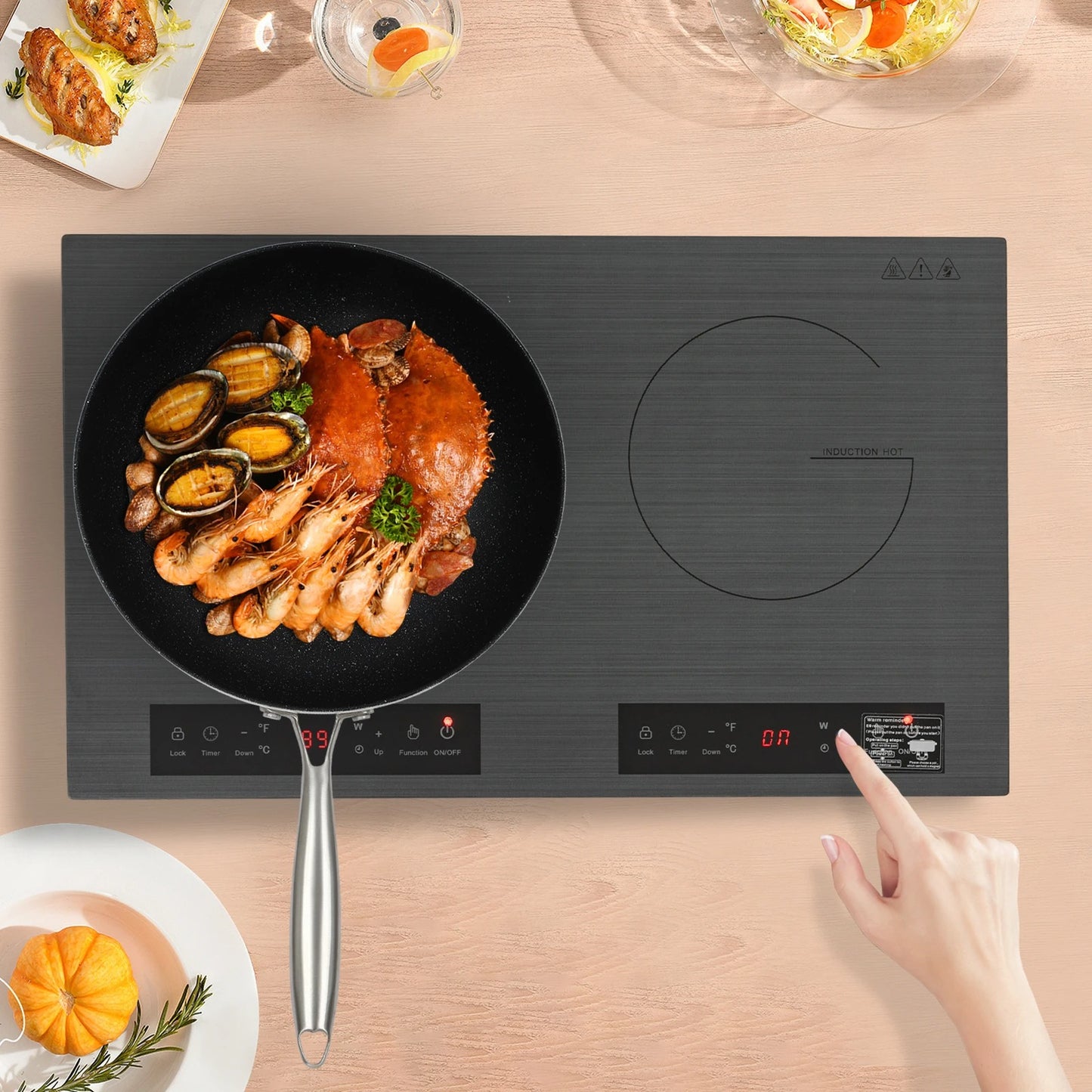 4000W Dual Induction Cooktop – 2-Burner Portable Electric Stove with Touch Control
