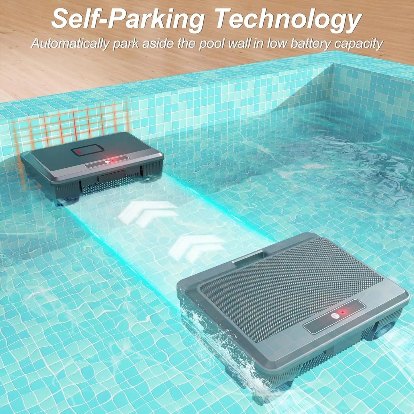 Solar Robotic Pool Cleaner with Remote Control – Automatic Pool Skimmer
