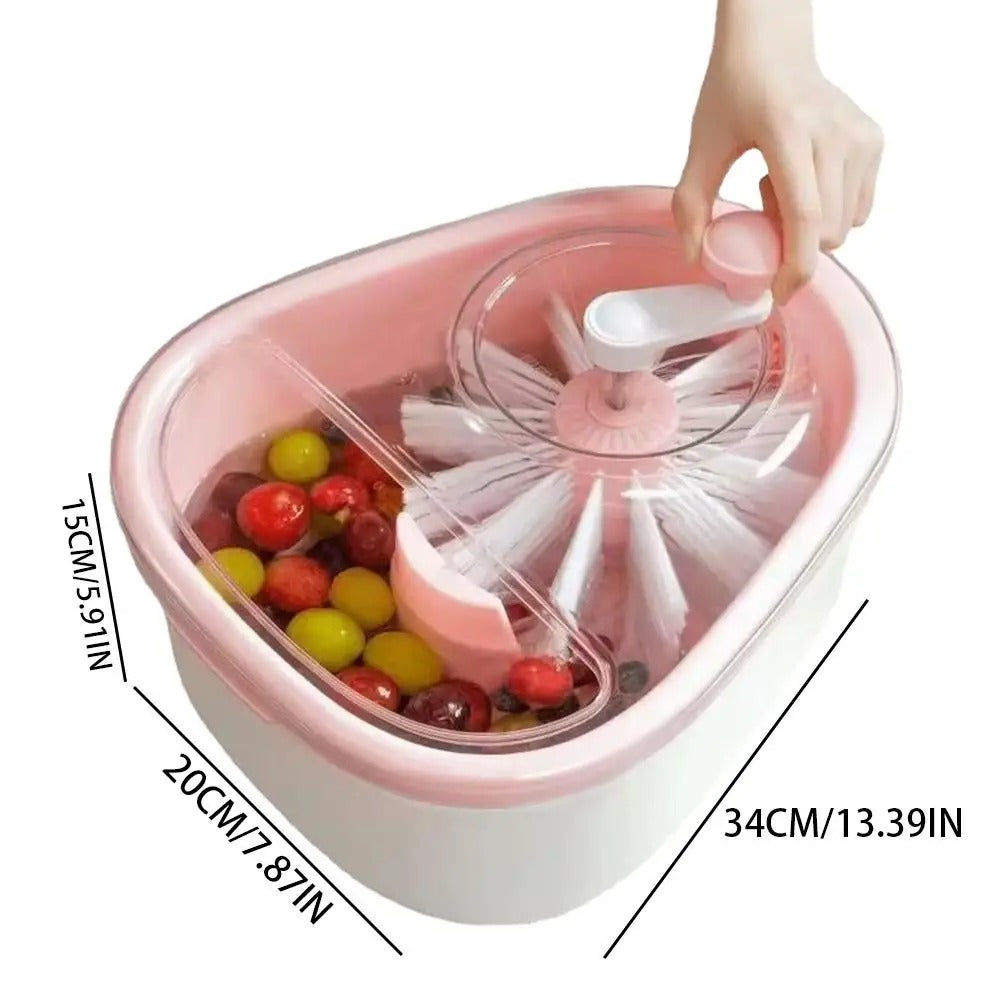 Fruit & Vegetable Washer Spinner – Manual Salad Spinner & Colander