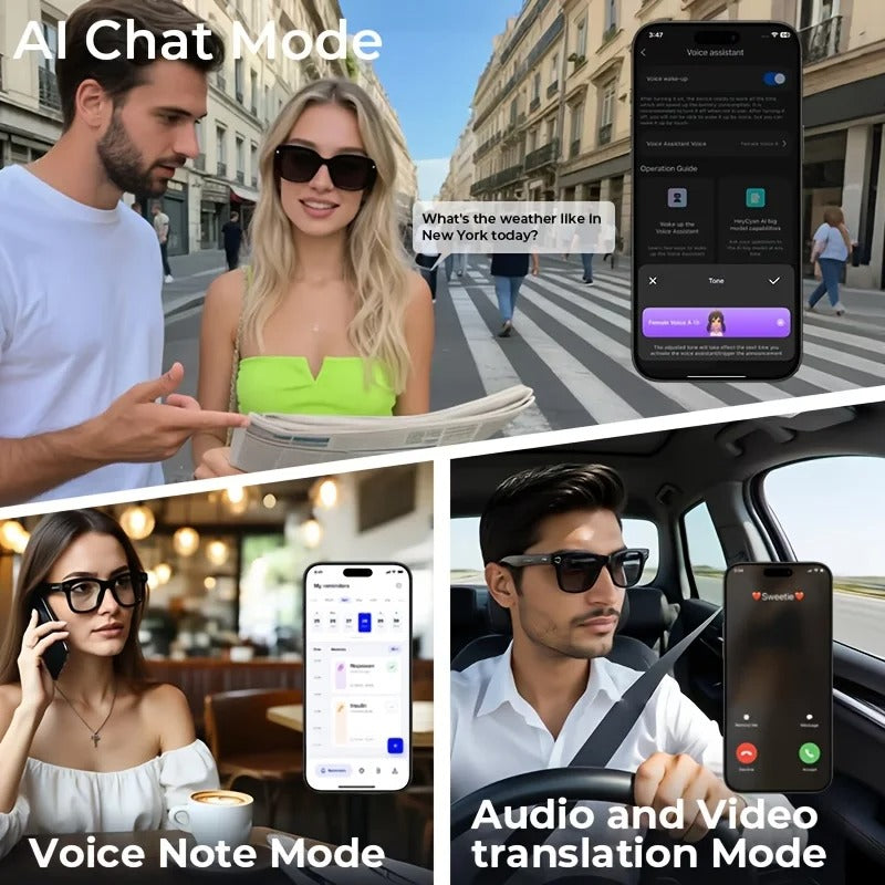 AI Smart Camera Glasses – 8MP Camera, HD Video & 4K Photo Capture