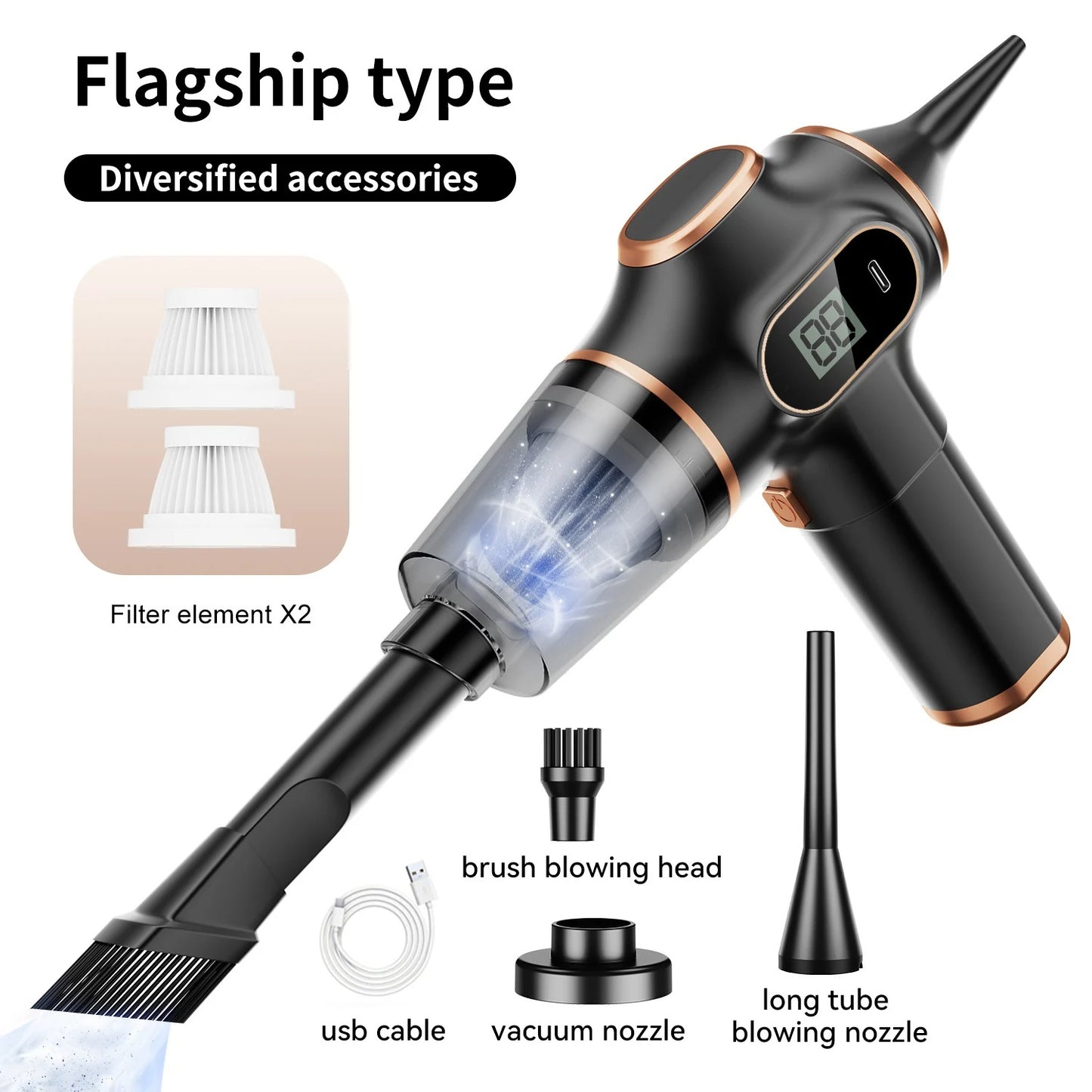 Wireless Handheld Car Vacuum Cleaner – Portable Mini Vacuum for Home & Car