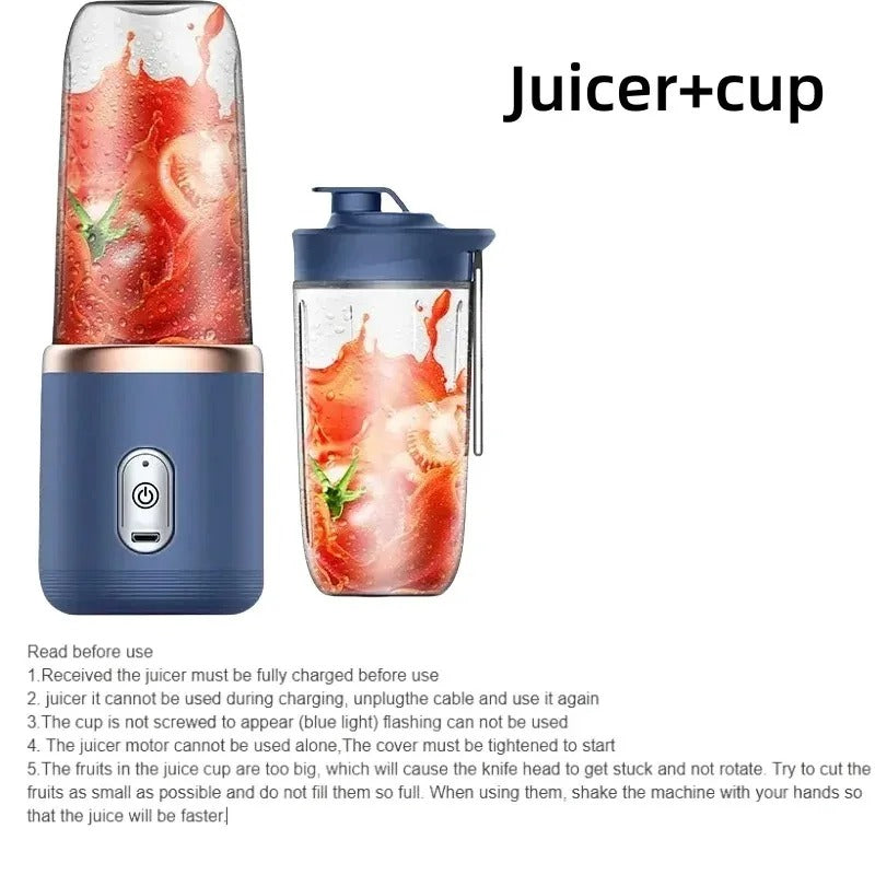 6 Color 400ml Portable USB Blender