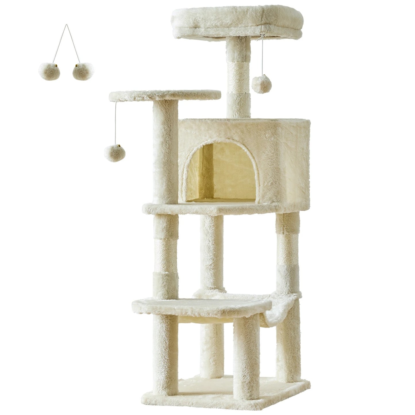 JHK 44-Inch Cat Tree – Multi-Level Cat Tower with Scratching Posts